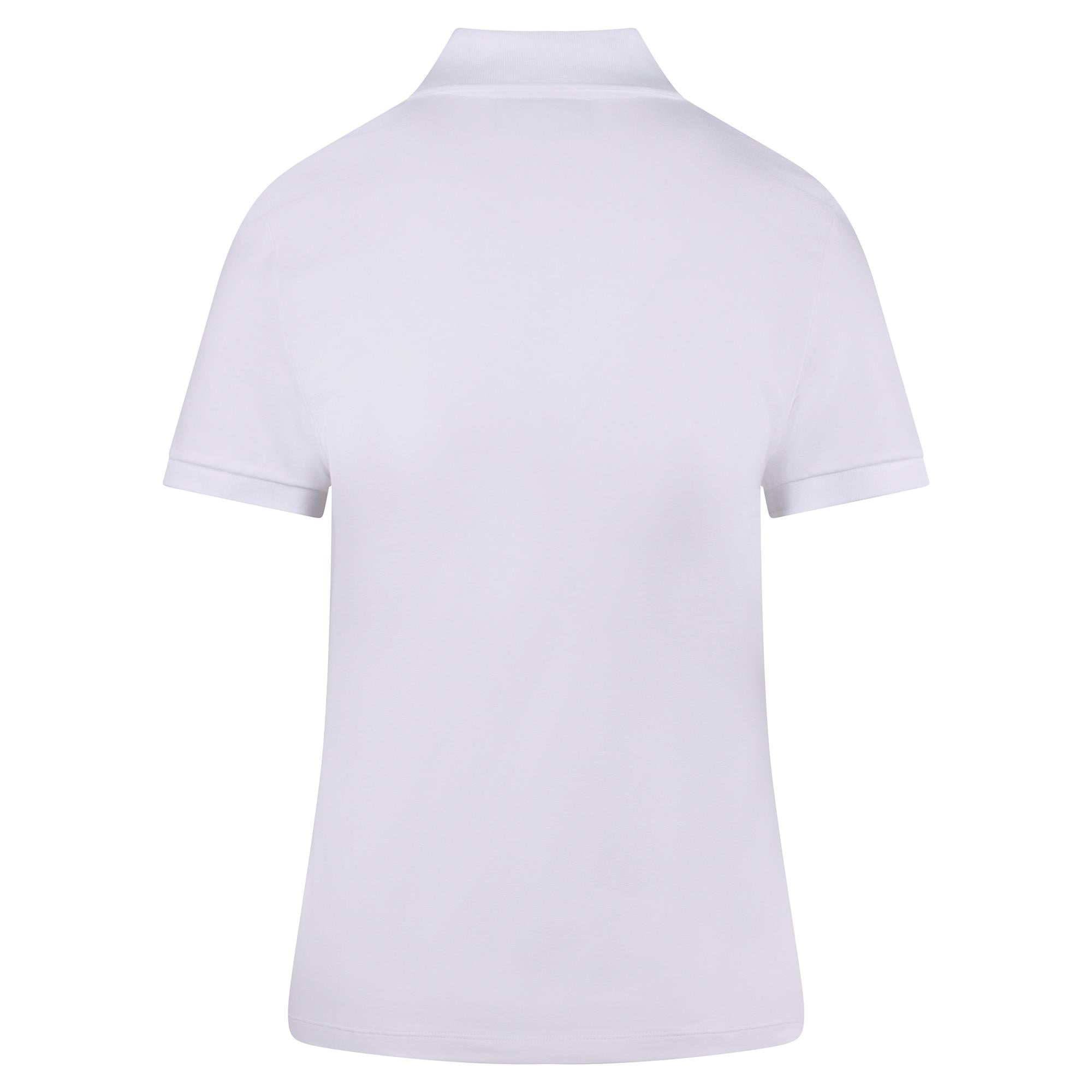 Ladies Lacoste Slim Fit Cotton Polo Shirt White